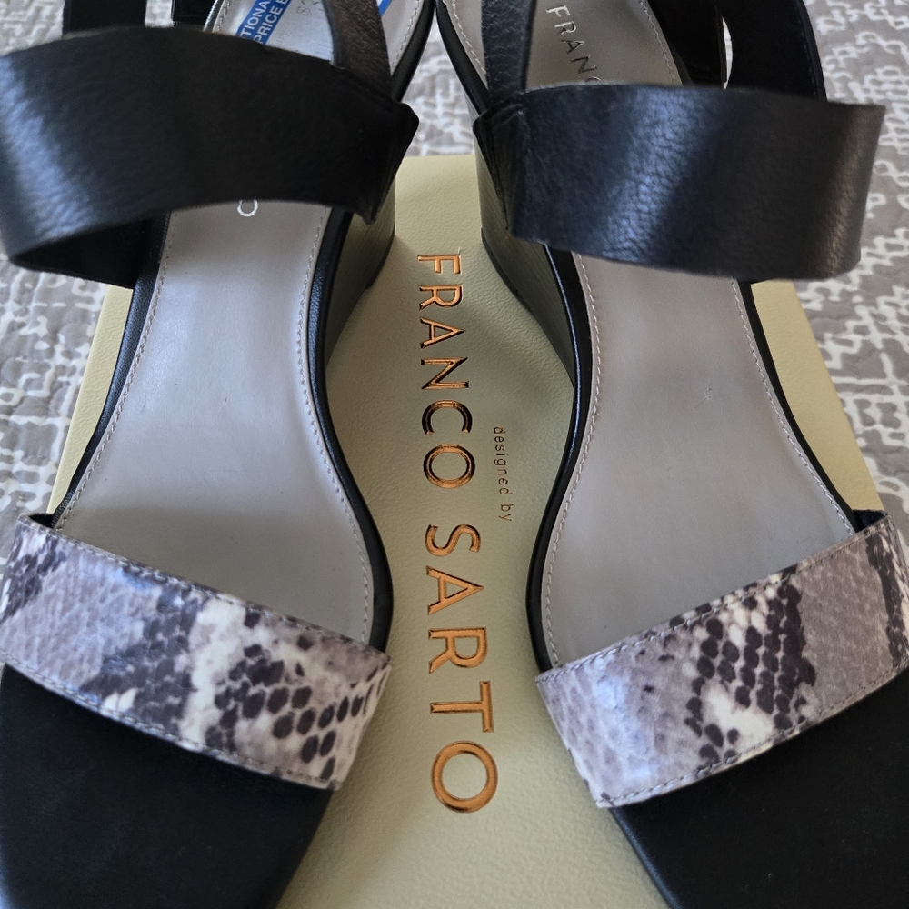 Womens Leather Wedge Heel